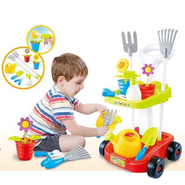 Дитячий ігровий набір садівника A-Toys Home Garden Tool на візку з ...