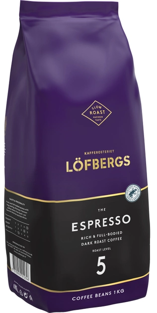 Акция на Кава в зернах Lofbergs Espresso 1 кг от Rozetka