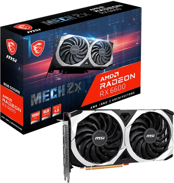 MSI Radeon RX 6600 MECH 2X ジャンク Видеокарта MSI PCI-Ex Radeon RX 6600 Mech 2X 8GB GDDR6 (128bit
