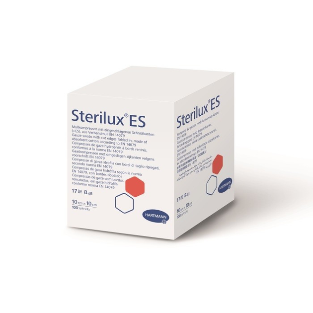 Марлевые салфетки Sterilux® ES 10см х 20см, стерильные 25х2шт. в уп - изображение 1