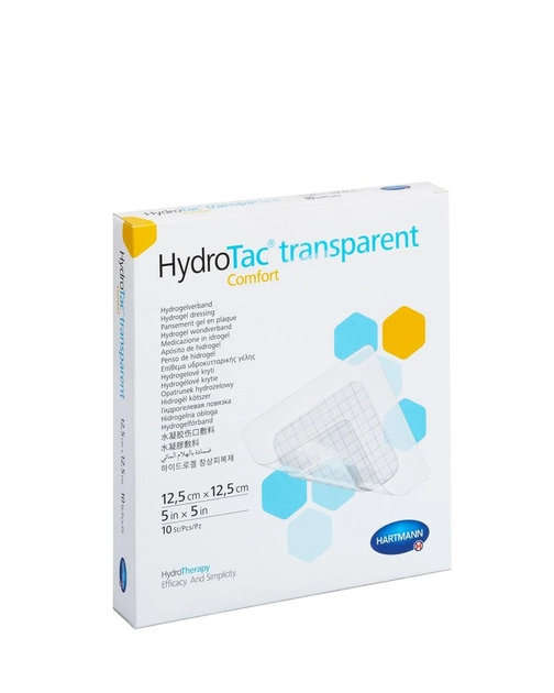 Пов`язка гідрогелева HydroTac® transparent Comfort / ГідроТак транспарент Комфорт 12,5см x 12,5см 1шт - зображення 1