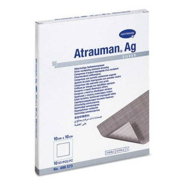 Atrauman Ag 10х10см / Атрауман Аг - атравматична пов'язка із сріблом 1шт - зображення 1