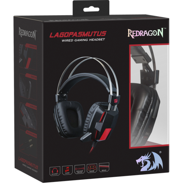 Гарнітура Redragon Lagopasmutus 2, 2m Red-Black (75165) (75165) - изображение 8