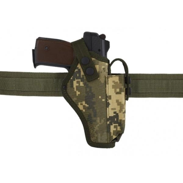 Кобура АПС (Автоматический пистолет Стечкина) поясная с чехлом под магазин (OXFORD 600D, пиксель) - изображение 2