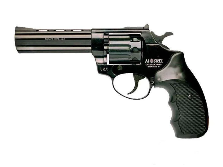 Револьвер под патрон Флобера Zbroia Profi 4.5 (черный/пластик) - зображення 1