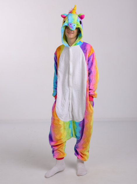 Пижама Кигуруми Слип Для Мальчиков Kigurumi Единорог Радужный ...