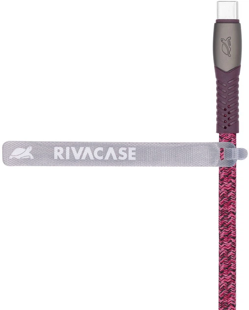 Kabel RIVACASE USB Type-C PS6105 RD12 Czerwony - obraz 2