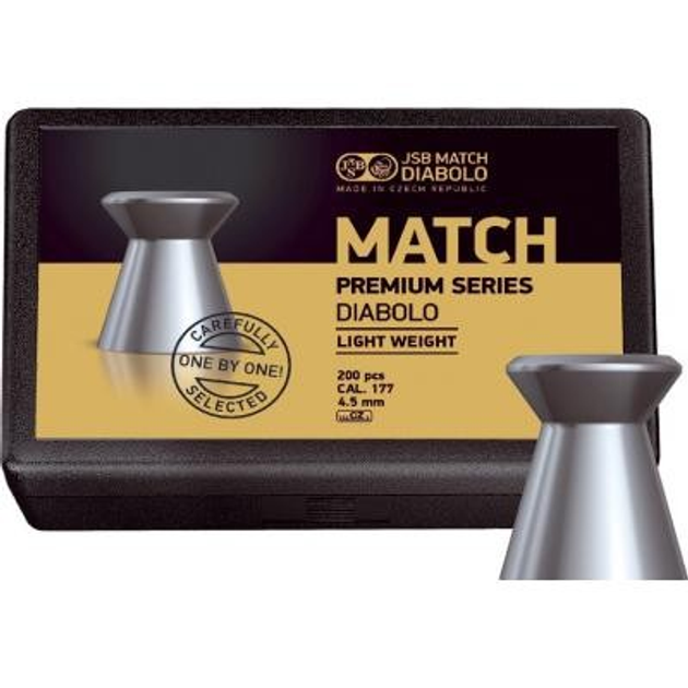 Пульки JSB Match Premium light 4.5мм, 0.5г (200шт) (1005-200) - зображення 1