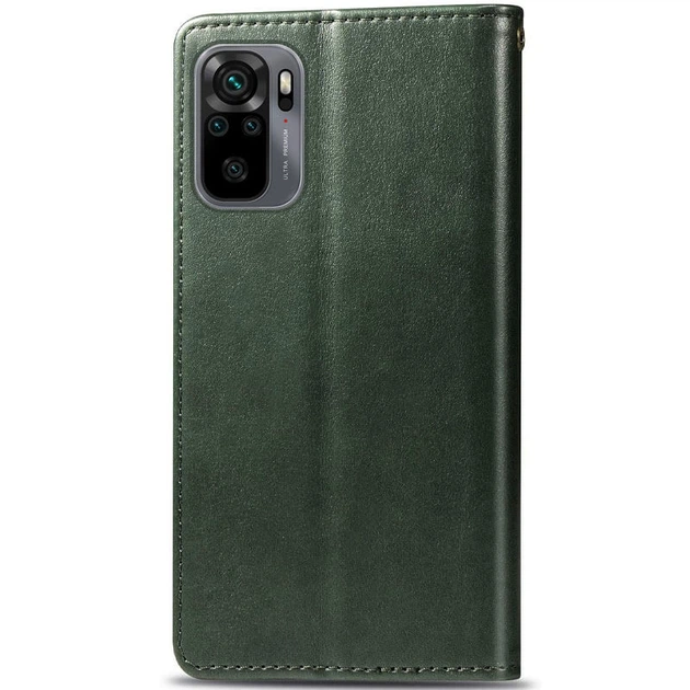 Кожаный чехол-книжка GETMAN Gallant (PU) для Xiaomi Redmi Note 10 / Note 10s Зеленый - Фото 4 Кожаный чехол-книжка GETMAN Gallant (PU) для Xiaomi Redmi Note 10 / Note 10s Зеленый - изображение 4
