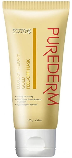 Маска-пленка для лица Purederm Luxury Therapy Gold Peel-Off Mask с золотом 100 г (8809411189630) 