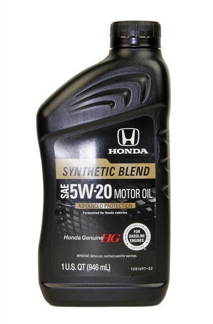 Моторне мастило Honda Motor Oil Synthetic Blend 5W-20 0.946 мл (169) - Фото 1 Моторне мастило Honda Motor Oil Synthetic Blend 5W-20 0.946 мл (169) - зображення 1