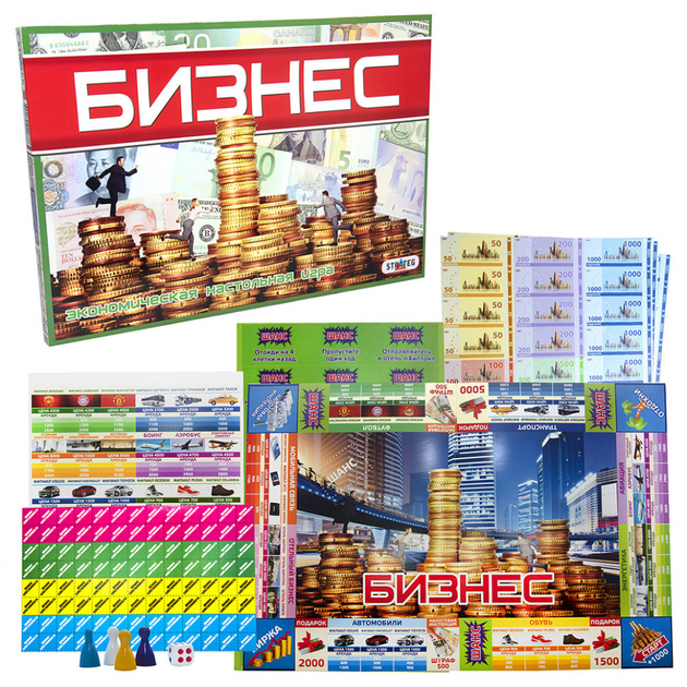 Настольная игра "Бизнес" Strateg 362ST фишки, кубик, игровое поле ...