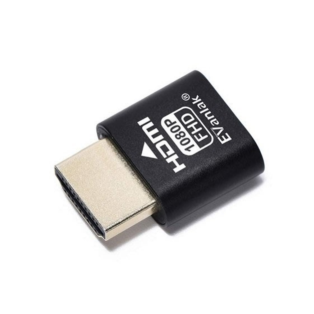 Емулятор монітора HDMI Заглушка Підтримка до (3840х2160) 4K UHD BLACK ...