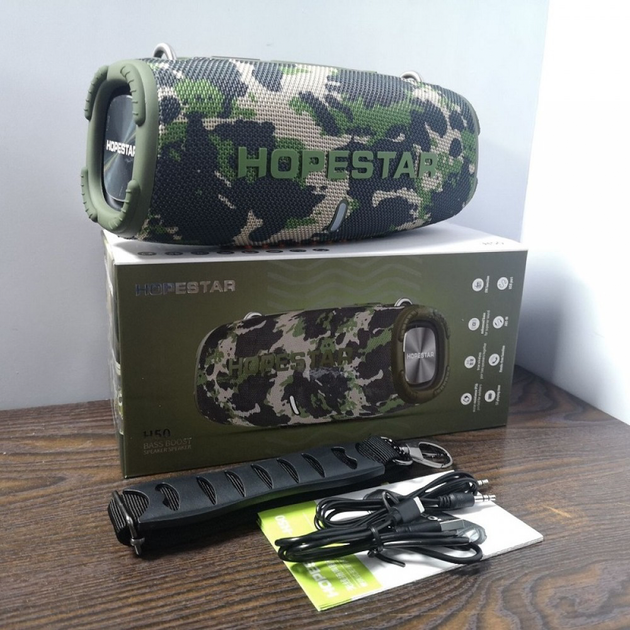 Портативная беспроводная Bluetooth колонка Hopestar H50 Камуфляж - зображення 4