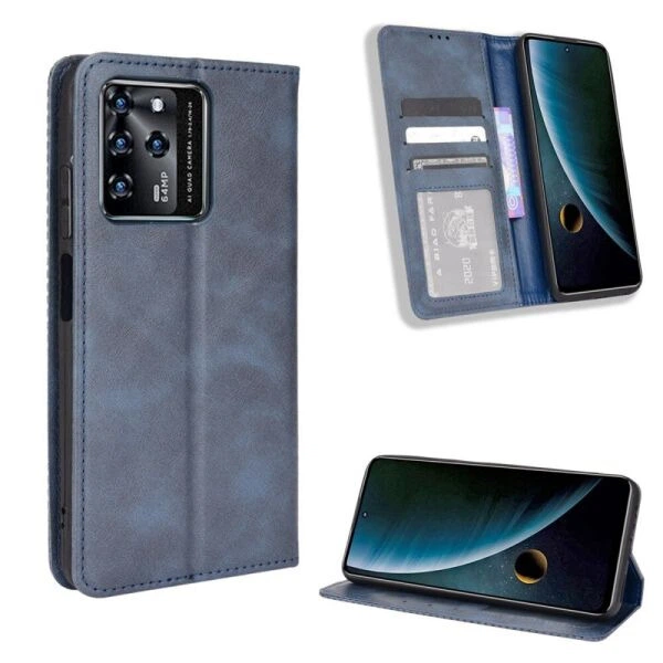 Чехол Deexe Retro Style для ZTE Blade V30 - Blue - изображение 8
