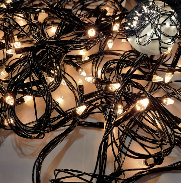 Гирлянда светодиодная, новогодняя "Конус", 400 LED, 25м, тепло белая ...