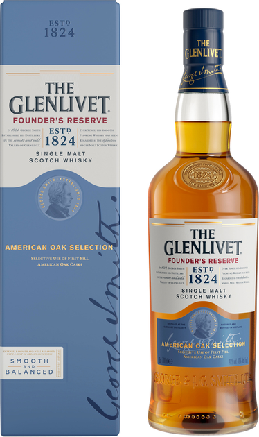 Виски The Glenlivet Founder's Reserve 0.7 л 40% в подарочной
