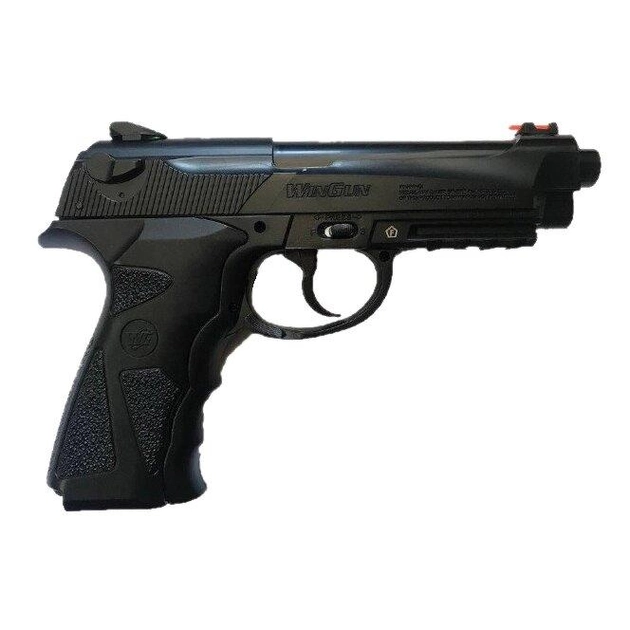 Пневматический пистолет WinGun 306 Beretta 92 пластик газобаллонный CO2 120 м/с Винган Беретта - изображение 1