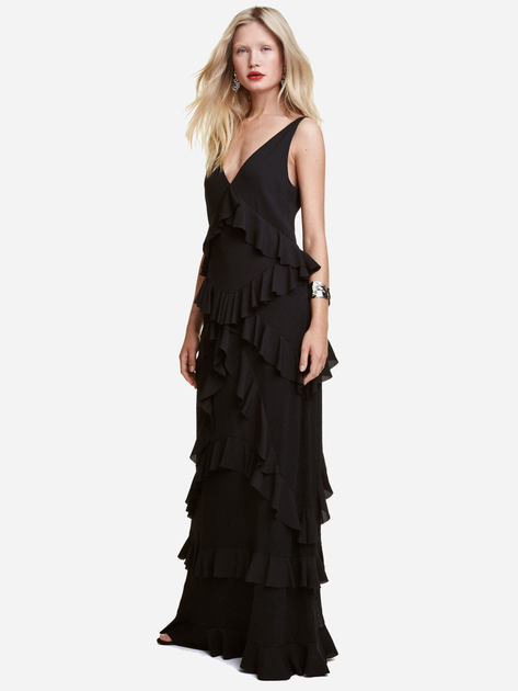Акція на Сукня довга літня жіноча H&M XAZ044972DAMR 36 Чорна від Rozetka