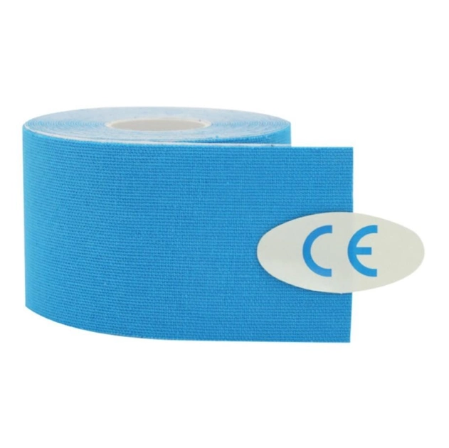 Кинезио тейп Kinesiology tape 5 см х 5 м голубой - изображение 2