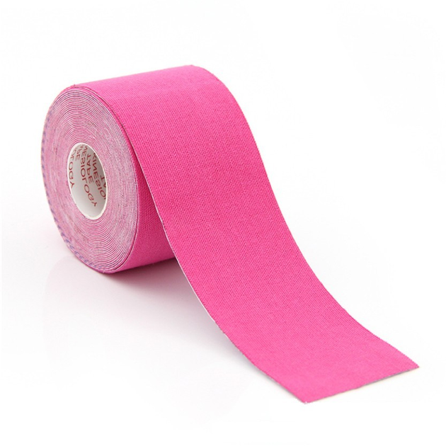 Кинезио тейп Kinesiology tape 5 см х 5 м розовый - изображение 1