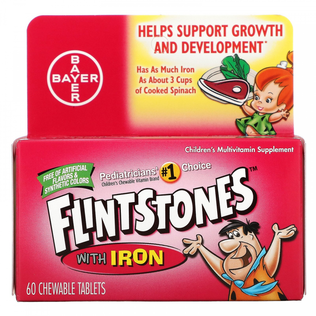 Детские поливитамины с железом Flintstones (Multivitamin) 60 жев ...