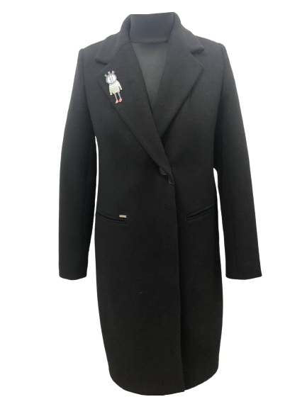 Пальто женское зимнее ANGL 7726s чёрное 44 