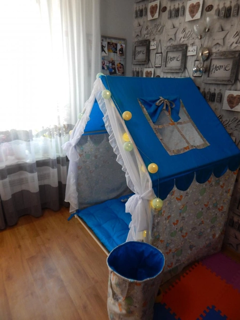 Детский домик палатка "Маленький принц+гирлянда+подушки" 
