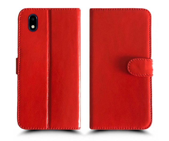 Чехол-книжка Caseshop для ZTE Blade A3 2020 из натуральной кожи красный ...