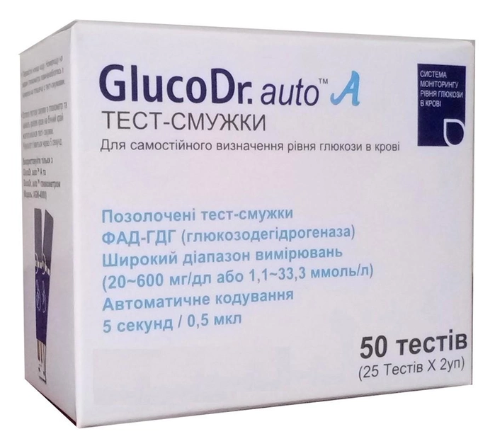 Глюкометр GlucoDr. auto A + 25 полосок (ГлюкоДоктор авто А AGM-4000) - изображение 2
