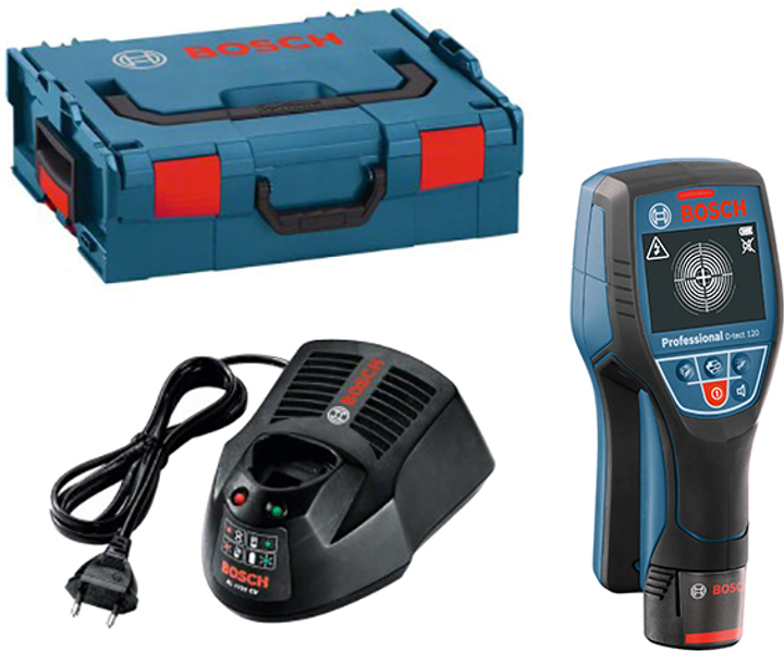 Детектор прихованої проводки та металу Bosch Professional D-tect 120 в L-Boxx (0601081301) - зображення 1
