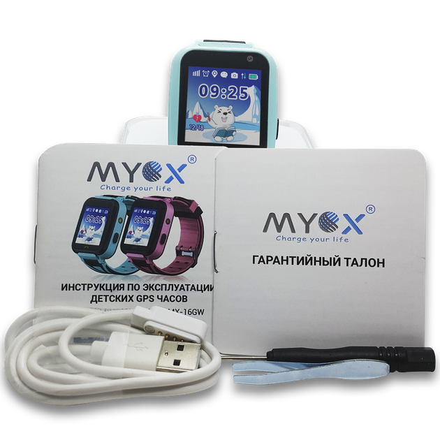 Дитячі водонепроникні GPS годинник MYOX МХ-16BW блакитні (камера+ліхтарик) - зображення 5