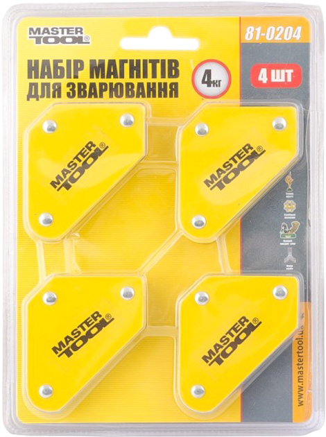 Набір магнітів для зварювання Mastertool 4 кг 45°/90°/135° (81-0204) - зображення 3