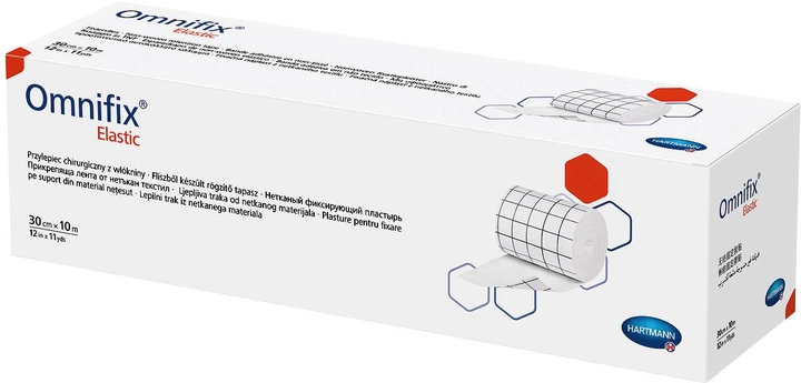 Пластир еластичний фіксувальний Hartmann Omnifix Elastic на нетканій основі 30 см х 10 м 1 шт. (9006072) - зображення 1