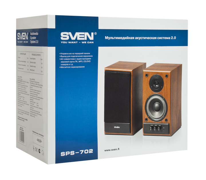 Мультимедийная акустическая система (колонки ) SVEN SPS-702 Walnut ...