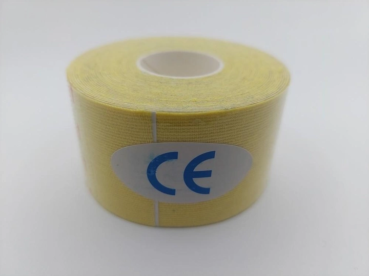 Кинезио тейп Kinesiology tape 3,8 см х 5 м жёлтый - изображение 1