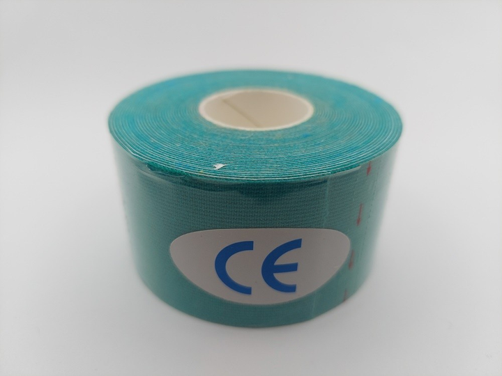 Кинезио тейп Kinesiology tape 3,8 см х 5 м зелёный - изображение 1