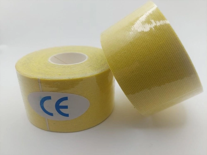 Кинезио тейп Kinesiology tape 3,8 см х 5 м жёлтый - изображение 2
