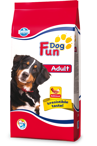 Сухой корм для собак FUN DOG ADULT Полнорационный и сбалансированный для взрослых собак с курицей, 20 кг - Фото 1 Сухой корм для собак FUN DOG ADULT Полнорационный и сбалансированный для взрослых собак с курицей, 20 кг - изображение 1