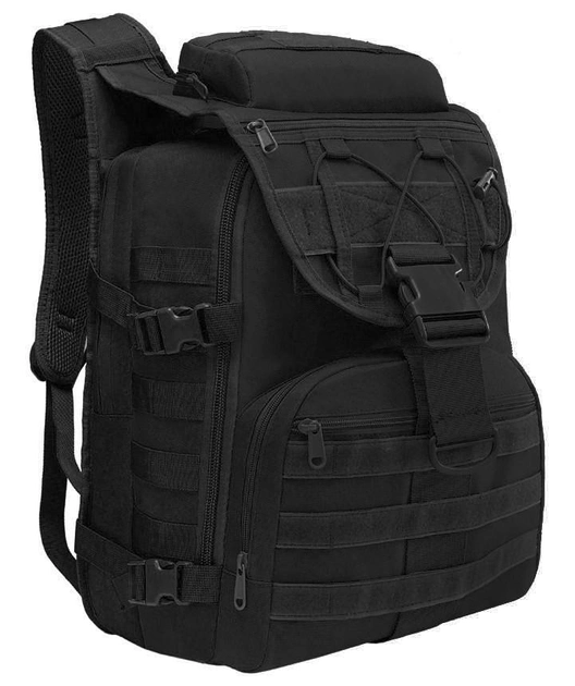 Рюкзак тактический Eagle M09B (штурмовой, военный) мужская сумка Черный - изображение 2