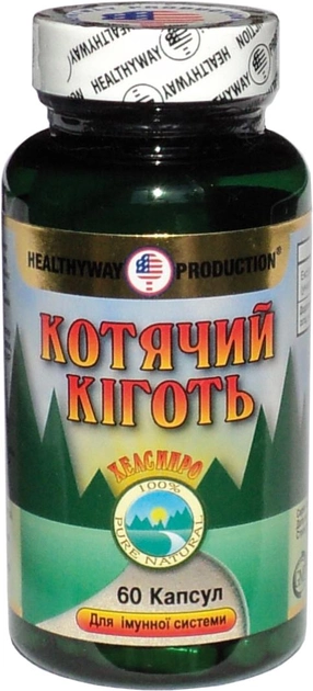 Натуральная добавка Healthyway Production Кошачий Коготь 60 капсул (616659001352) - изображение 1