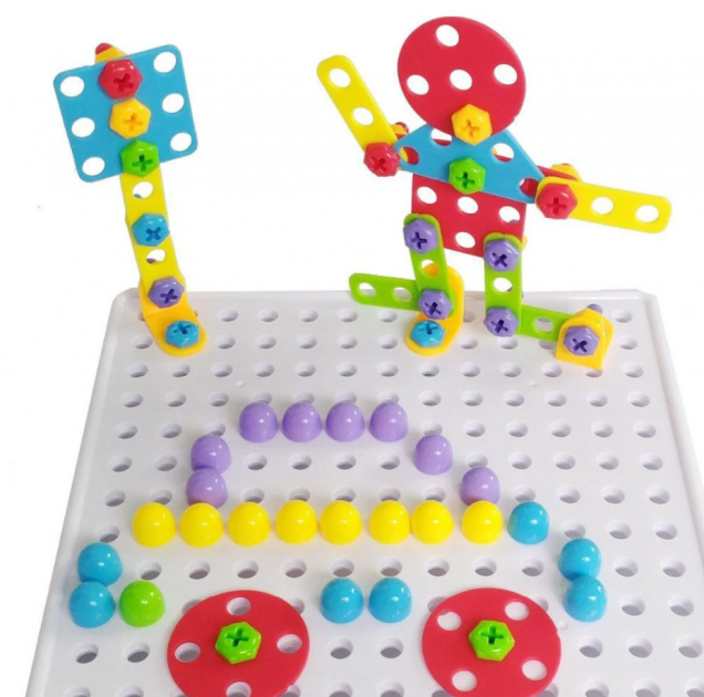 Мозаика конструктор с шуруповертом Creative Puzzle 193 детали TLH-28 - изображение 5