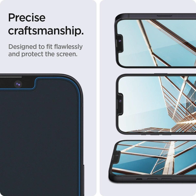 Защитное стекло Spigen Glas.tR EZ FIT 2-Pack (Open Sensor) для iPhone 17e/16e/14/13 Pro/13 Clear (AGL03385) - изображение 5