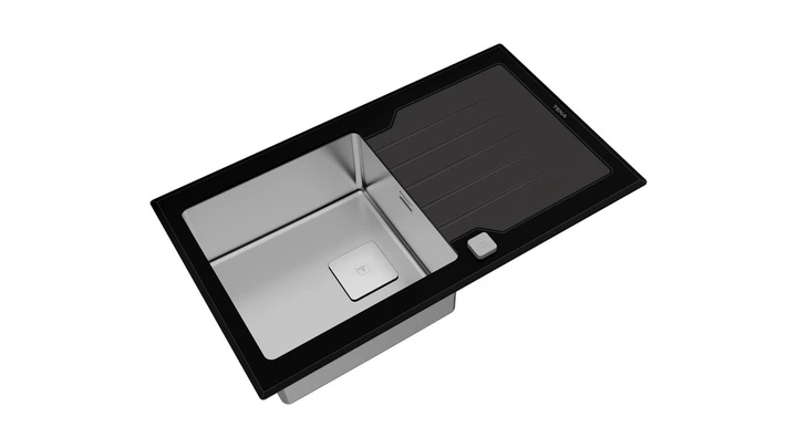 Кухонна мийка Тека DIAMOND 1B 1D 86 чорна (115100011) - изображение 8