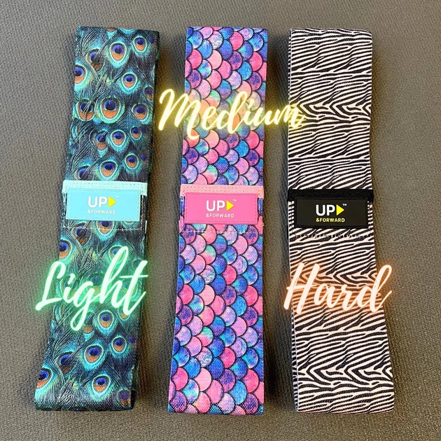 Тканевые резинки для фитнеса UP & FORWARD набор фитнес лент из 3 шт Dazzle UF2000-1 - изображение 3