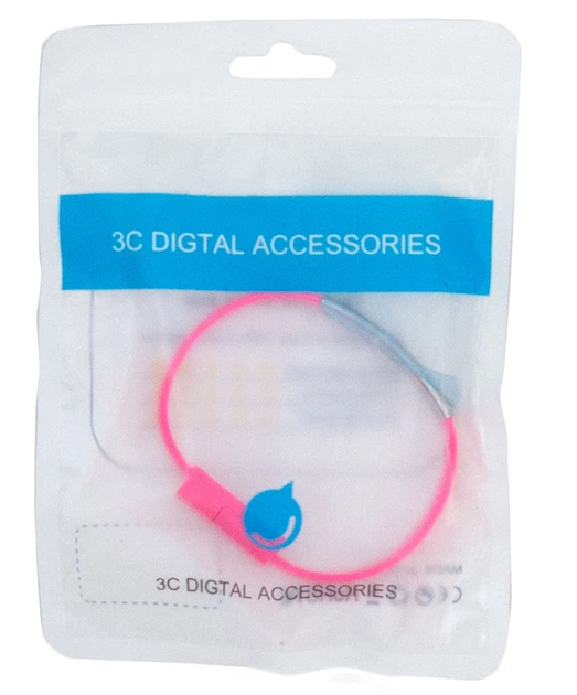 Кабель ExtraDigital Type C to USB браслет 0.2 м Розовый (KBU1780) - Фото 5 Кабель ExtraDigital Type C to USB браслет 0.2 м Розовый (KBU1780) - изображение 5