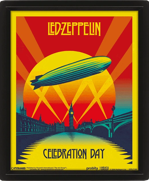 3D постер у рамі "Led Zeppelin (Celebration Day)" Pyramid International (pat-103296) - Фото 1 3D постер у рамі "Led Zeppelin (Celebration Day)" Pyramid International (pat-103296) - зображення 1