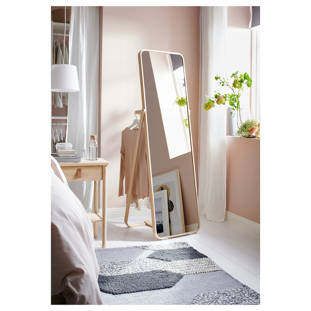 Зеркало напольное, белый 48×160 см IKEA KNAPPER КНАППЕР 203.962.41