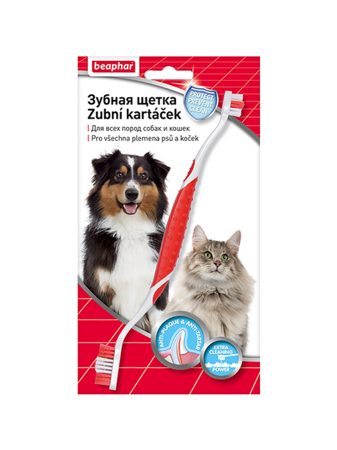 Зубна щітка двостороння Toothbrush Beaphar BGL-BF-112 - Фото 1 Зубна щітка двостороння Toothbrush Beaphar BGL-BF-112 - зображення 1