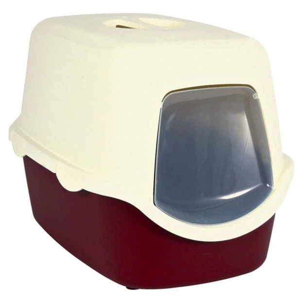 Закрытый туалет для котов и кошек Vico Litter Tray, with Hood бордовый